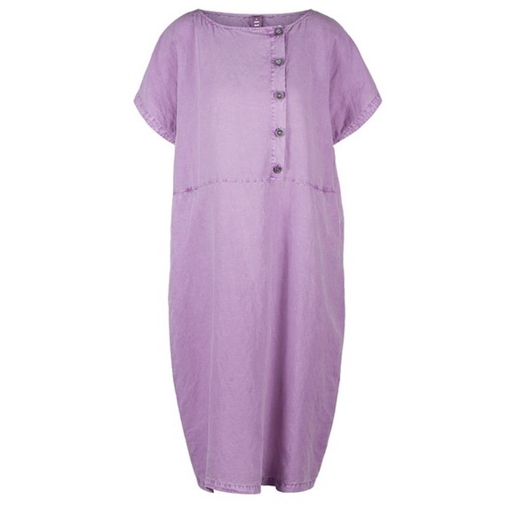 ISCHIKO® Dress Fayola / Lyocell-Linen in Lilac - Picture 4 of 11